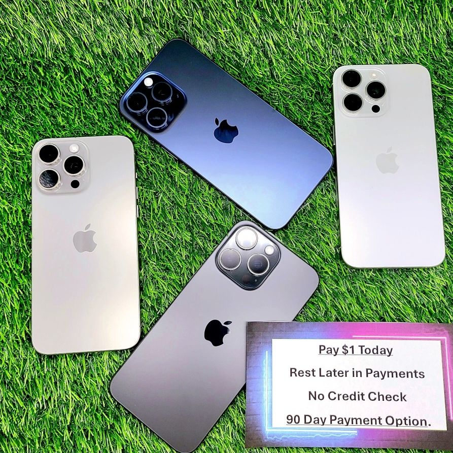 Apple Iphone 15 Pro Max 5g 256gb Unlocked. 6 Months Warranty. $1 DOWN TODAY NO CREDIT CHECK 