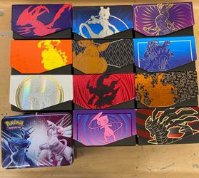 Pokémon cards and game cases