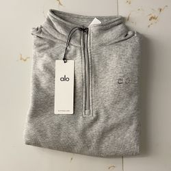 ALO QUARTER ZIP (GRAY)