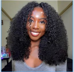Brand new Afro Curly Human Hair Wig 18 inch