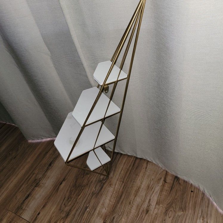 2 White Corner Shelfs