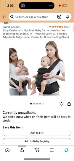 Baby Carrier with Hip Seat