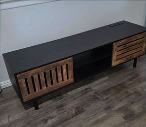 Black TV Stand Console Table