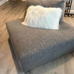 Gray Oversized Modular Lounge Chair