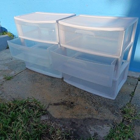 Plastic Storage With 3 Drawers