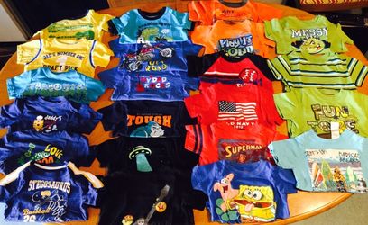 2T boy shirts and pjs lot