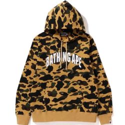 Bape 1st Camo Yellow Hoodie