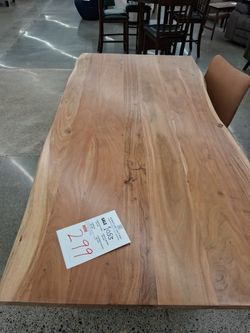 GORGEOUS LIVE EDGE SOLID ACACIA DINING TABLE