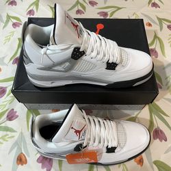 Air Jordan 4 White Sneakers 