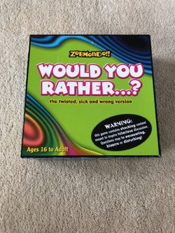 Would you rather? Board Game never used