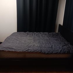 Black Wooden Bed Frame