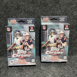 2025 Topps Chrome NFL Hanger box