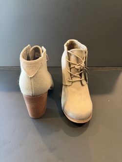 TOMS Lunata Lace-Up Booties - New With Tags - Women's Size 10