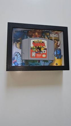 POKEMON SNAP NINTENDO 64 VIDEO GAME CARTRIDGE ONLY CUSTOMIZED IN GLASS FRAME 
Great customized details 
Pls see all pictures for details