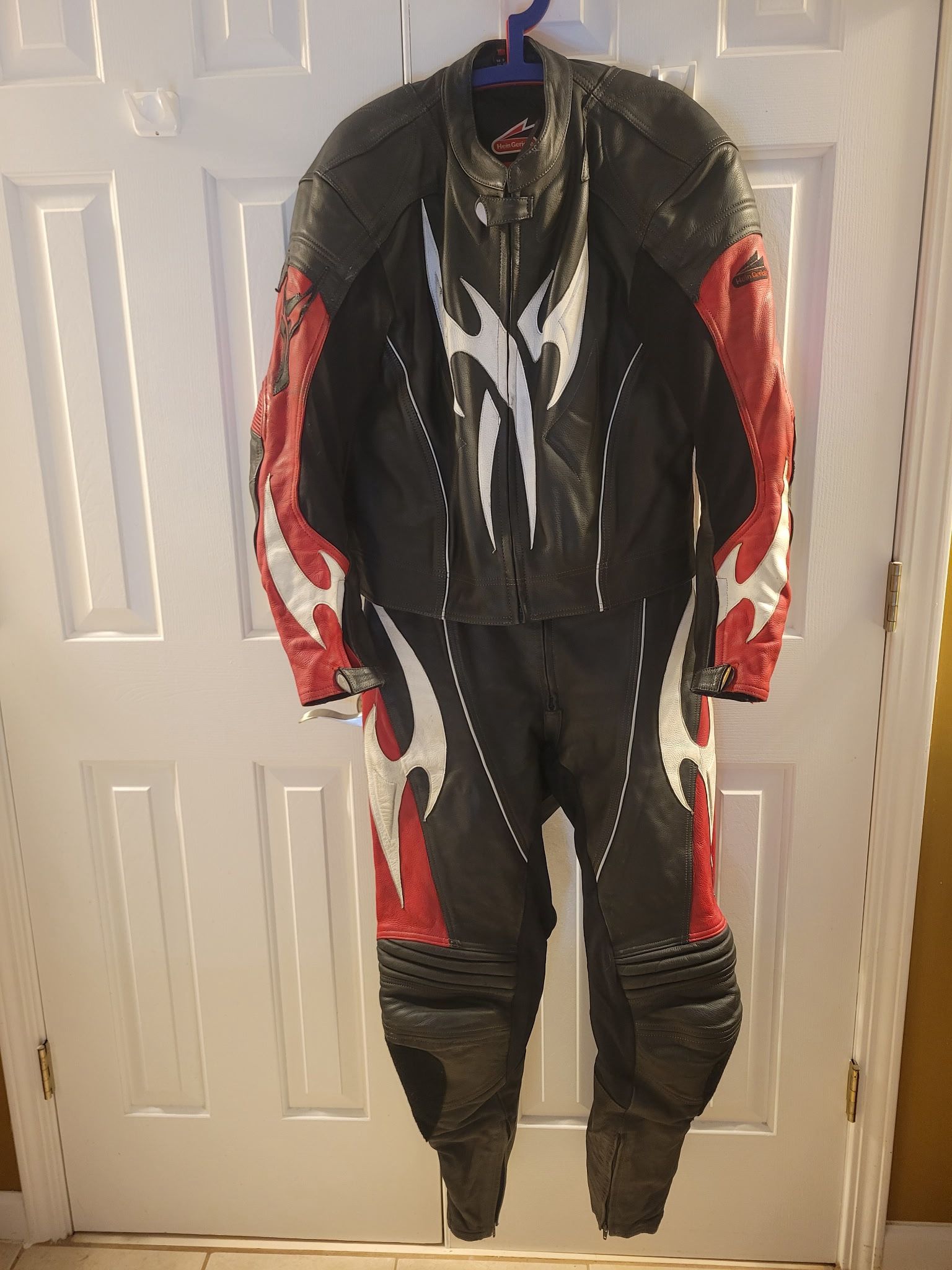 Hein Gericke 2 part motorcycle racing leathers