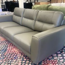 New Top Grain Genuine Leather Couch 