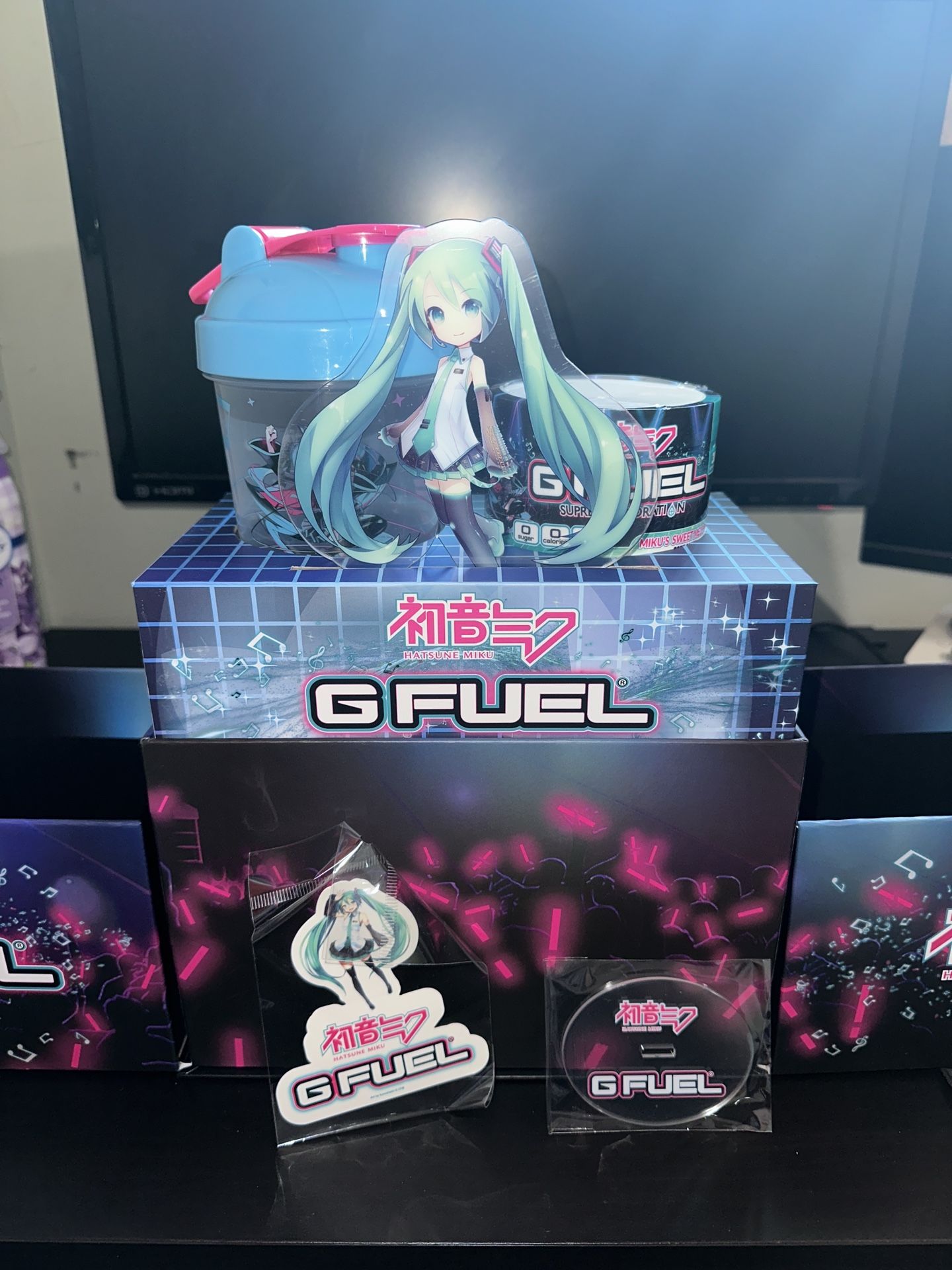 G Fuel Hatsune Miku's Sweet Melodies Stage Collector's Music Box Tub Shaker Cup - READ DESCRIPTION