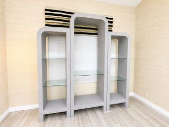 Modern 4-Piece Display Cabinet & Glass Coffee Table Set $600 OBO