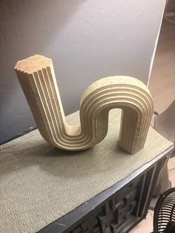 Abstract S-Curve Decorative Sculpture