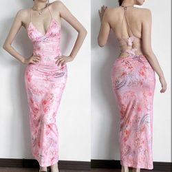Women Backless Butterfly Dress Medium And Large 