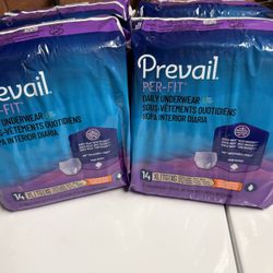 Prevail Daily Under Wear Briefs XL All Four Pkgs