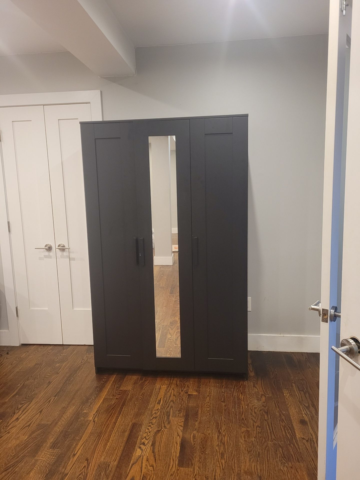 IKEA BRIMNES Wardrobe with 3 doors, black