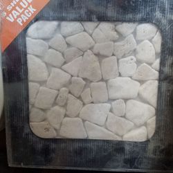 Roman beige stone pebble mosaic