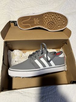 Adidas  Grey And White Shoes - Size 5 Big Kids