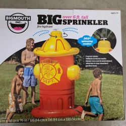 BigMouth Inc. Giant Inflatable Fire Hydrant Backyard Water Sprinkler.

46 inch x 46 inch x 76 inch