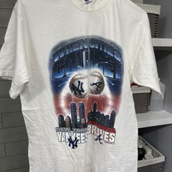 1996 Yankees Braves Starter T Shirt LARGE