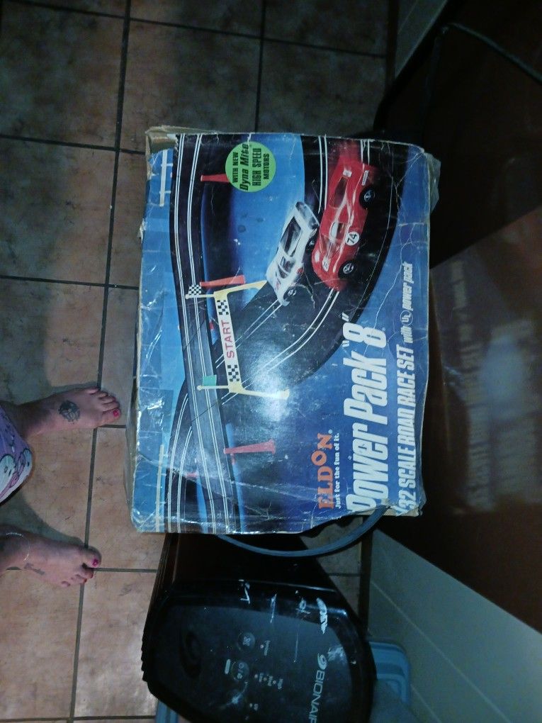 Two Complete Sets Vintage 1960s Race Track Cars Remote Control