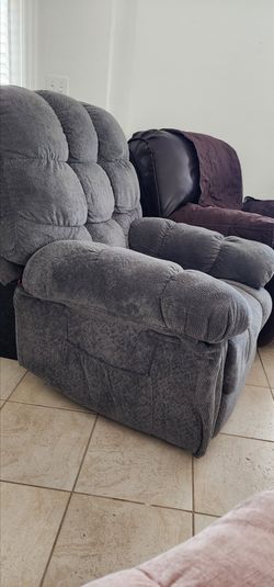 Grey reclyner chair