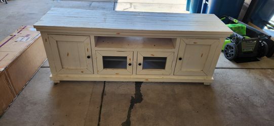 Rustic Farmhouse TV Stand – Fits up to 75" TV
