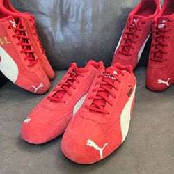 Puma Speedcat OG Sparco Driving Red Suede White Size 8 Men's