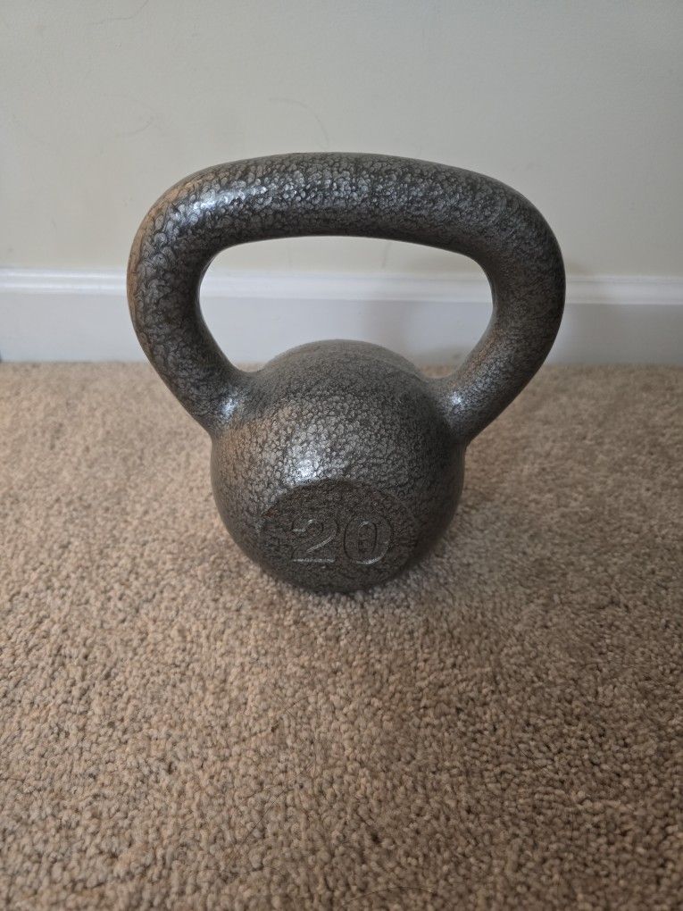 Steel Kettlebell 20lb Gray