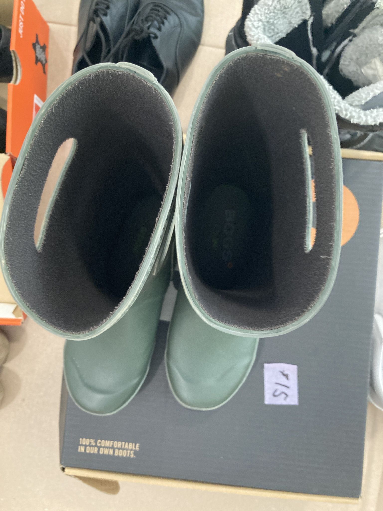 Dark Green Bogs Rain boots Kids Size 5
