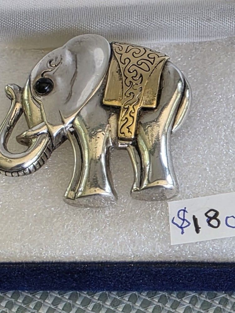 14k And Sterling Silver Broach And Pendant