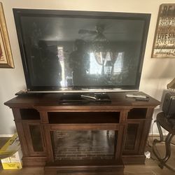 Brand New Fire Place and/or Panasonic Flat Screen Tv 