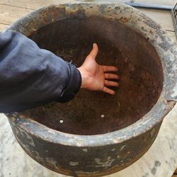 Antique Cast Iron Cauldron 