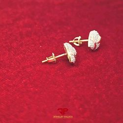 Elegant Football Earrings with 10K Gold and 0.33 CTW of Diamonds