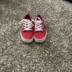 Vans Red - black Checkered Sole 