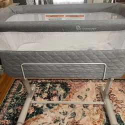 Comomy Bedside  Crib Grey 0-6 Months