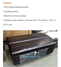 COSTCO SYNERGY HOME SLEEPER OTTOMAN for Sale in Pomona CA OfferUp