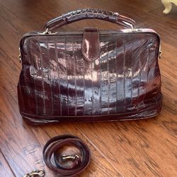 Vintage Eel Skin  Satchel Purse 