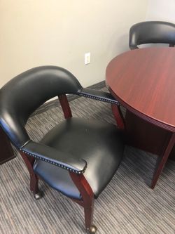 Meeting table and chairs