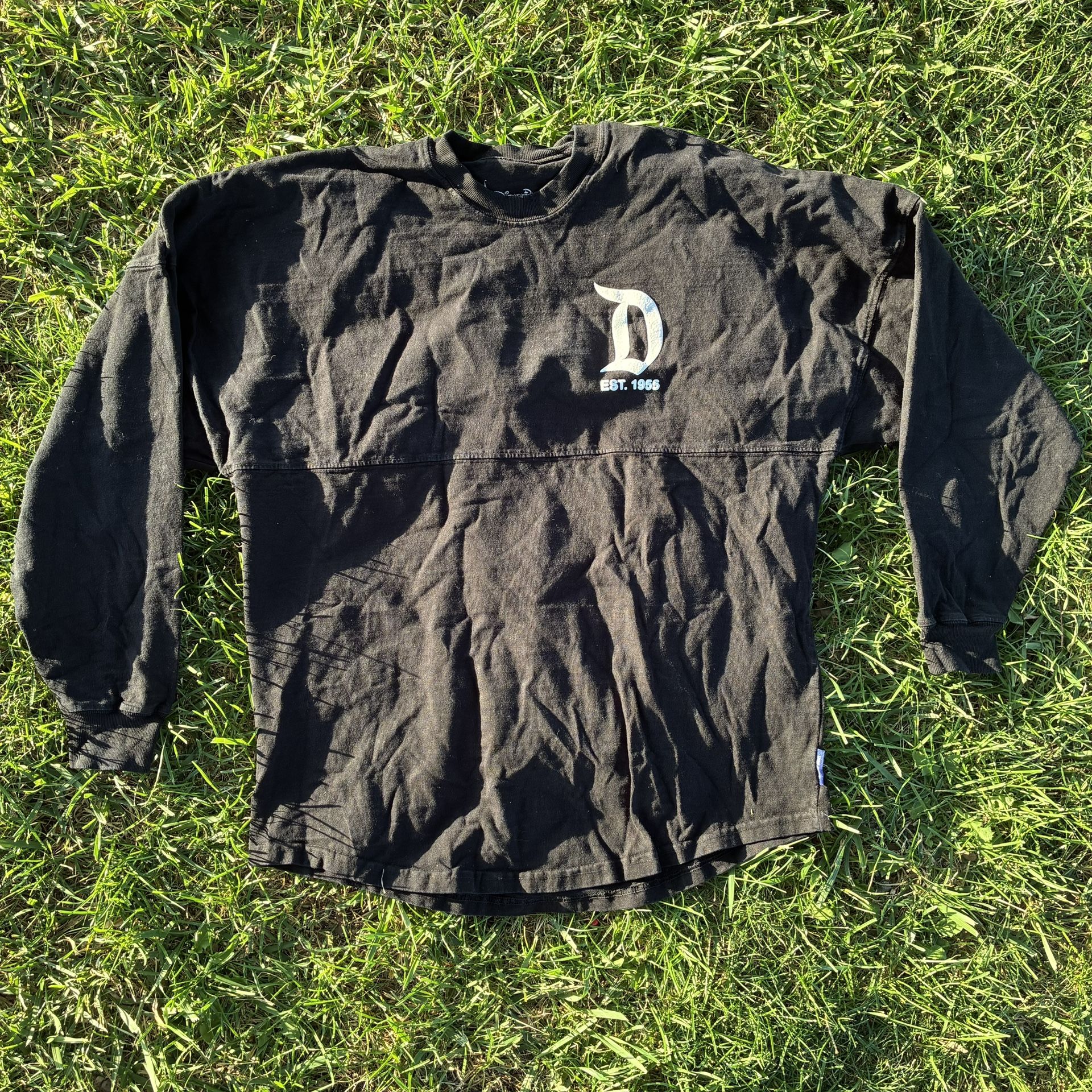 Disney Parks Men Shirt XS Black Disneyland Resort Spirit Jersey Long Sleeve