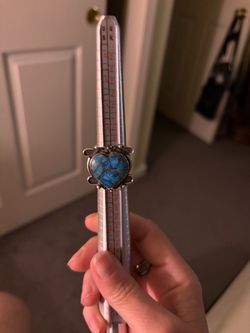 Silver Ring with Turquoise Heart Stone