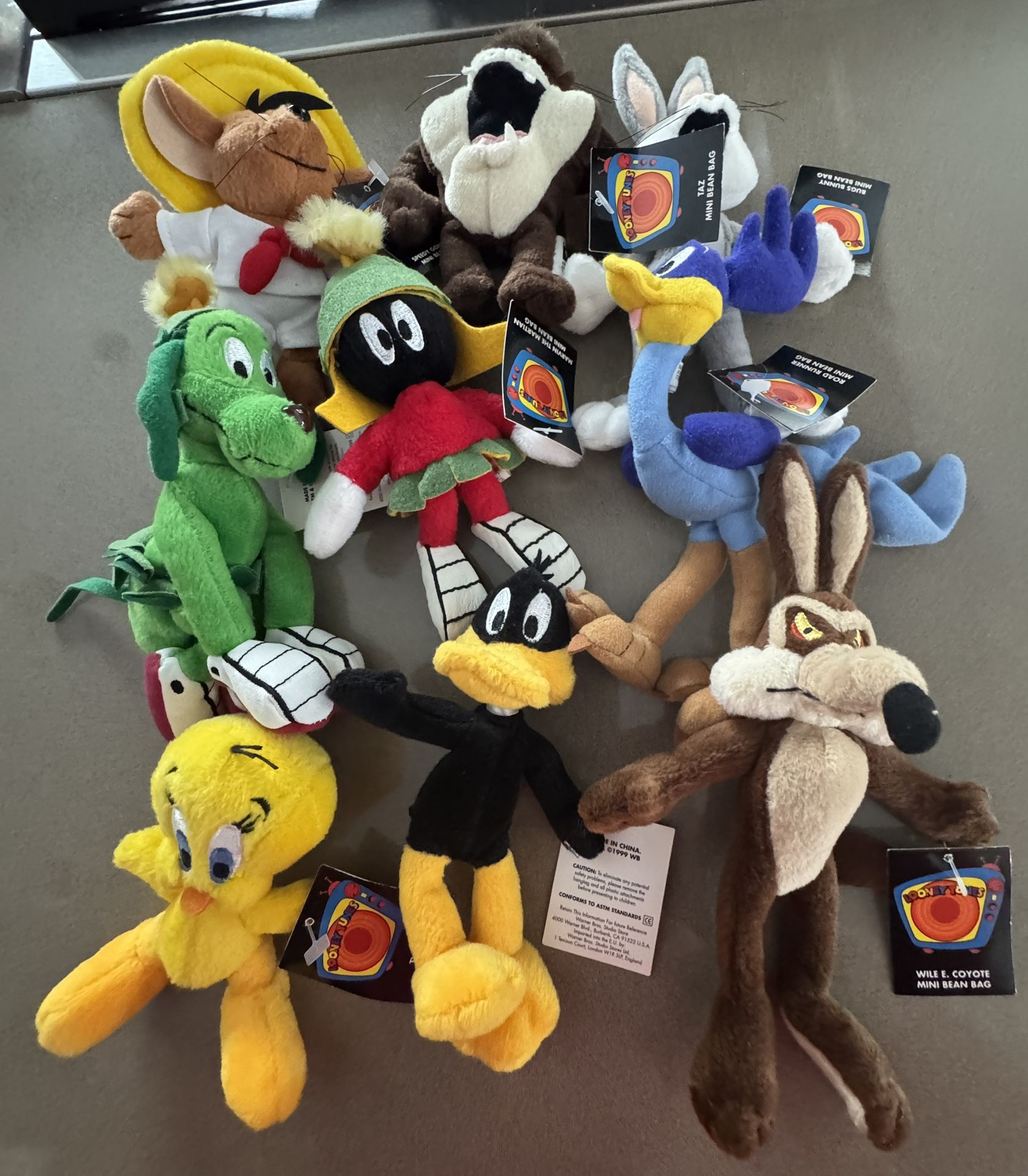 Warner Brothers mini bean bag set