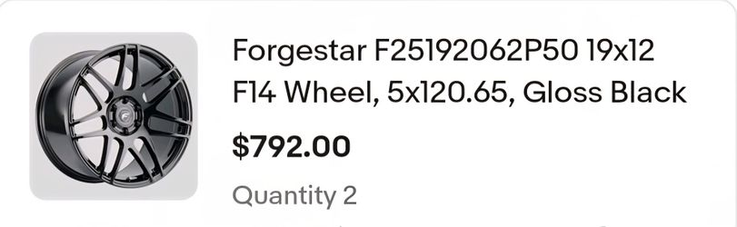 Forgestar F14 Series  19x12 Glose Black 5x120.65