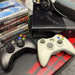 Xbox 360 Console Bundle with 9 Video Games